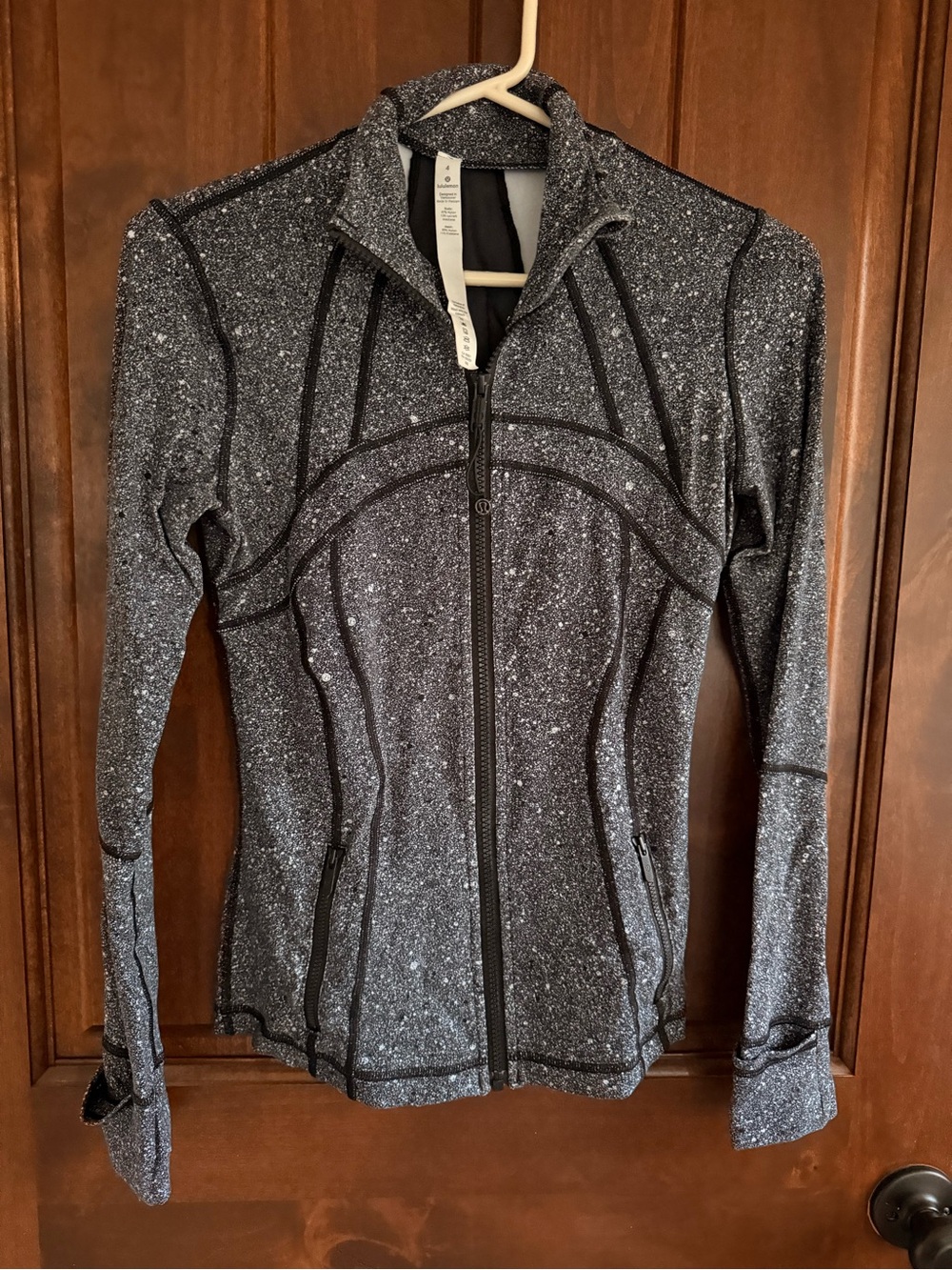 Lululemon Define Jacket Luminesce Splatter White Black
